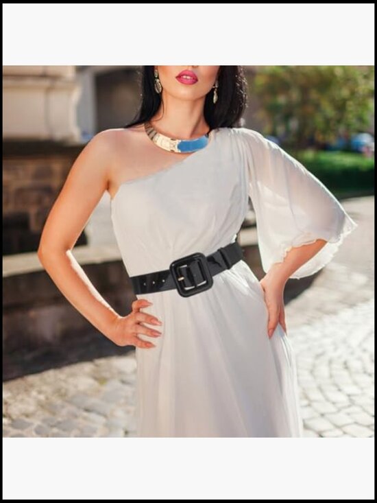 Vintage Square Buckle Wide High Waist Belt for Dresses Coats Skirts main image 4
